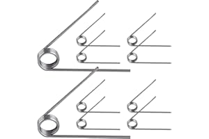 Qrity 10 Piezas Muelles de Torsión, Resortes de Torsión Mecánicos de Acero Inoxidable, Diámetro del Alambre 0,5mm, OD 4,5mm, 3 Vueltas, Ángulo 60°