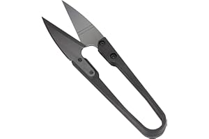 Beayuer Sewing Scissors Yarn Thread Cutter 4.1inch Mini Small Snips Trimming Nipper Made of High-Carbon Steel Thread DIY Supplies for Stitch Embroidery, Knitting, Crafts (1, Black)