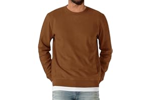 Runcati Herren Sweatshirt Langarm Rundhals Pullover Männer Einfarbig Langarmshirt Basic Freizeit Sport Oberteile