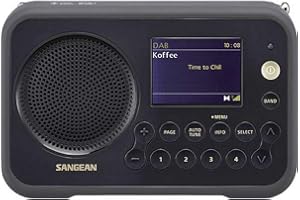 Sangean DAB + radio portátil DPR-76 FM recargable Negro