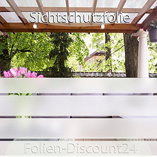 (EUR 15,00 / Quadratmeter) F-D24 Fensterfolie 300x22 cm Sichtschutz | Klebefolie in Milchglas-Optik für Fenster, Sichtschutzfolie Sonnenschutz-Folie