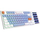 Coverzone AJAZZ AKP815%75 Low Profile Mekanik Klavye, 4.33'' LED Dokunmatik Ekranlı, Programlanabilir RGB Gasket Kablolu Klav