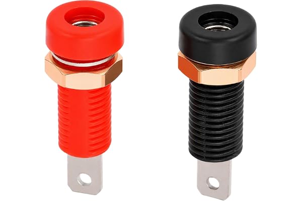 Bananuttag, 10 STK 4 Mm Bananpluggar Mässing Isoleringsmotstånd Bananajackpluggar 4 Mm Panelmonterade Hona Banankontakt 24A 30V-60V