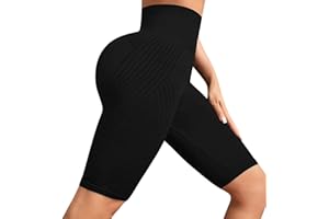 Lanunlly Leggins 3D Anticelulitico Corto Leggings Anticelulitis Push Up Antirozaduras fit Celulitis Compresión 3D Mallas Cortas Cintura Alta sin Costuras para Yoga Fitness