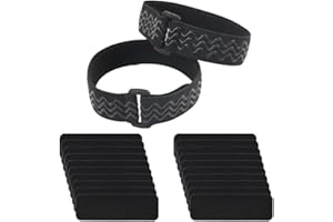 ANWEIXUE A Pair Knee Boots Straps with 20 Pcs Velcro Elastic Adjustable Boots Straps Boot Straps for Thigh High Boots Adjustable Elastic Boot Bands for Knee Boots