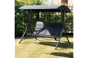 SunTime Outdoor Havana Black 3 Seat Garden Swing