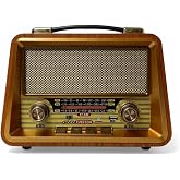 Ultratekno RT-680 Ger&ccedil;ek Ahşap Eskitme Bluetooth Hoparl&ouml;r Mp3 &Ccedil;alar M&uuml;zik Kutusu Nostaljik Radyo