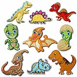 bordados ropa bebe Cantidad: 9 parches. 9 parches de dinosaurio para decoración de ropa, para planchar o coser, bordados, parches de triceratops, Tyrannosaurus Stegosaurus Pterodactyl