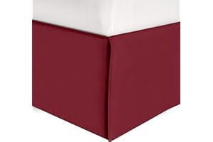 Elegant Comfort 1-teiliger massiver Bettrock, Fadenzahl 1500, ägyptische Qualität, minimalistisches Design mit modernem Look, pflegeleicht, Knitter- und schmutzabweisend, Bettrock, Queen,