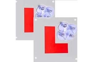Caremore L Plates Magnetic, Magnetic Learner Driving L Plates Night reflective material,8 suction cups, repeatable, easy to install, waterproof(2 Pack)