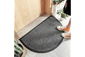 ‎PINKRIN Pinkrin Fussmatte Aussen 60x90 Waschbar, Wetterfest, rutschfest, Hochwertig Fußmatte Halbrund Außen und Innen, Ästhetisch Outdoor Türmatte Haustür Schmutzfangmatte