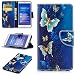 Produktbild Honghushop PU Leder Hülle für Huawei Honor 6X Brieftasche Klapphülle Flip Case Blauer Schmetterling Design für Huawei Honor 6X Stand Folio Hülle Etui Scratch Magnetverschluss Fächern Karten Handyhülle für Huawei Honor 6X