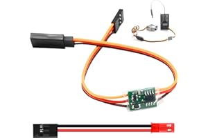 HEMLOSK RC Ferngesteuertes Schalter mit JST-Anschluss AUX Ein/Aus Elektronisches Schalter Relais für RC Auto LKW Boot LED Licht Drohne, 3.6-24V（5A）