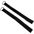 Pack of 2 Heavy Duty Metal Buckle Hook and Loop Strap Fastener Cable Ties re-usable Straps (3cmx40cm)