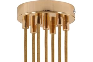 creative cables - Zylindrischer 7-Loch-Lampenbaldachin Kit aus Metall - Zylindrisch, Kupfer