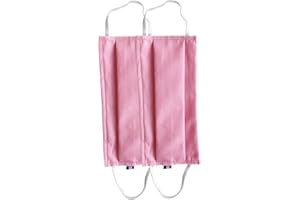 ALEX(E) Lot de 2 Masques de protection, Coton Popeline, Made in France, Taille Adulte (Rose)