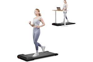 DeerRun Walking Pad Raceable,Laufband für Zuhause bis 136kg, Laufband Schreibtisch mit Pitpat App, Treadmill Leise 2,5PS mit Professionelle Trainingskurse & Multi-Runner-Rennen