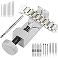 MAKINGTEC Watch Band Strap Repair Tool Set, Stainless Steel Adjustable Metal Strap Link Pin Spring Lever Remover Repair Tool for Watchmakers, Watch Shops, Watch Repairers, Home