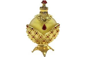 ANLOXIMT Gold Perfume Oil Arabic Perfume Concentrated Perfume Oil Elegant Floral Fragrance Perfume Oil Bottle Pour Femmes Hommes