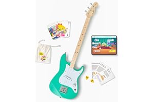 Loog X Fender Stratocaster grün 3-saitige Kindergitarre
