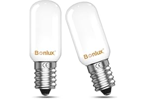 Bonlux E14 LED żarówki chłodnicze, 1.5W SES Żarówki światła, E14 E14 Small Edison Screw Bulb 2700K Warm White Appliance Bulb for Salt Lamp Bulb, Night Light Bulb-2Pack