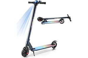 ‎CAROMA Caroma E Scooter Kinder von 8-16 Jahren, 25km Reichweite, 20km/h Geschwindigkeit, Faltbarer E Roller für Kinder, Belastung bis 100kg, LED-Display, Elektroroller für Kinder mit Vollgummireifen