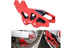 JFG RACING Guide Protecteur CNC pour chaîne de Moto - pour CRM125 90-99, XR250 Baja 95-07, CRF250L 13-20, CRF250RL/RLA 17-20 - Rouge