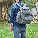 Evecase Premium Wasserfest Baby Wickelrucksack mit Wickelunterlage, Isoliertasche, Trolleyschlaufen – Militärgrün - 9