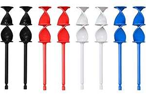 Mezclador de resina Helix de 8 piezas,BOSOIRSOU Mezclador de pintura epoxi reutilizable para agitar taladros,paletas mezcladoras de resina,accesorio mezclador de taladro para mezclar resina y pintura