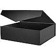 PACKHOME Extra Large Box with Lids Rectangular 17x14.5x5.5 Inches, Box for Clothes and Large s (Matte Black with Embossing, 1 Box)