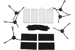 Emiif Repuesto de aspiradora para aspiradora Conga Eternal Max/Pet X-Treme, Ultimat, , Vital, 1 cepillo principal + 6 cepillos laterales + 4 filtros