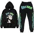 Silver Basic Men's Spider Tracksuit Spider Hoodie 555 and Pants Set Y2K Hoodie Spider Web Hoodie and Bottoms Sweatsuits