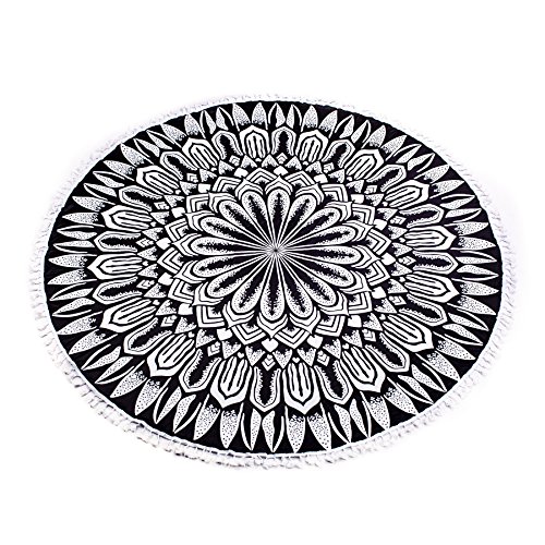 Quaste Runde Strandtuch, SENYANG Baumwolle Runde Strandmatten, Runde Yoga Mat Schal Schal Tapisserie Tischdecke Picknick Decke - 2
