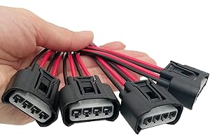 JHCKYMMYTBD 4 connettori a bobina di accensione compatibili con Toyota Camry Corolla Highlander, Scion tC, Sienna - Sostituire 90980-11885 bobina di accensione connettore femmina cablaggio treccia