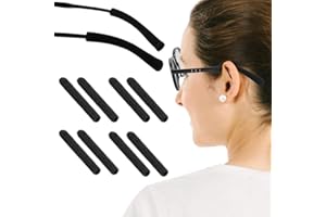 JEYORZY 4 Paires Protege Branche Lunette, AAntidérapant Lunettes Tricot, Manchon de Bras de Lunettes, Couvre Protège Branche de lunettes en Coton Tricoté Doux, Coussinets d'oreille pour Lunettes