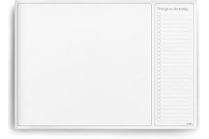 TYSR A3 Desk Pad with to Do List - 50 Sheets - 100gsm Premium Paper, glued and Mounted on Strong Cardboard Back (Charcoal)