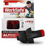 Alpine WorkSafe Gehörschutz Ohrstöpsel für die Arbeit - Lärmschutz für Heimwerker und professionelle Handwerker - Mit Handsch