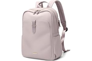 ‎GOLF SUPAGS GOLF SUPAGS Laptop Rucksack Damen Elegant 14 Zoll Schulrucksack Herren Tagesrucksack Wasserdicht Schultasche mit Laptopfach Backpack Women Daypacks für Uni Travel Reise Rose Grau