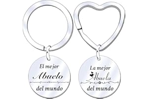 JRZDFXS 2 piezas llavero Llavero de los abuelos Regalo Abuela Llavero Abuela Llavero,Regalo de cumpleaños Para Abuela abuelo Regalo del abuelo El regalo de la abuela Regalos Navidad