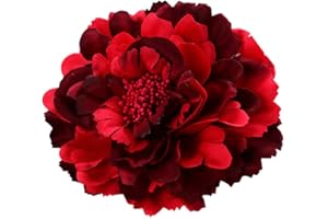 ZUMUii Butterme Clip Multicolor in Chiffon Fiori Petalo Clip Clip Bow Clip Barrettes Accessori Alligator Clip Bambini Headwear Copricapo Flower Bow Hairclip (Vino Rosso)