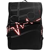 FANTAZIO - Zaino con note musicali e battito cardiaco, per viaggi, escursionismo, campeggio, zaino casual, grande