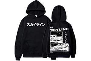 Tuboshu Initial D Anime AE86 Hoodie JDM Hooded Sweatshirts Unisex Casual Loose Pullover Top