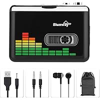 BlumWay Convertisseur de cassette USB en MP3, lecteur de cassette portable Convertisseur de cassette numérique Lecteur…