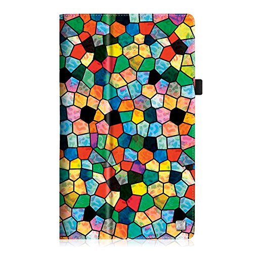 Fintie Medion Lifetab S10351 S10352 X10301 X10302 MD 99666 Hülle Case – Folio Kunstleder Schutzhülle Tasche Cover Etui mit Ständerfunktion und Stylus-Halterung für Medion Lifetab S10351 S10352 X10301 X10302 Tablet-PC (10.1 Zoll), Mosaic - 7