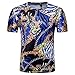 Produktbild JIANGfu 2018 Herren S3D Palace Ketten Druck T-Shirt  Men Rundhalsausschnitt Slim Fit Short Sleeves Personality Kleidung Herren atmungsaktiv T-Shirt Vest Blouse (Blau, L)