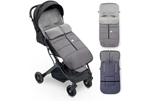 Danielstore Saco silla paseo | 90x44cm, impermeable, 100% poliéster, interior polar | Cremallera doble, antideslizante, lavable | Abrigo adaptable para bebé