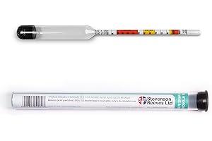 Stevenson Reeves Triple Scale Hydrometer (S1207) - For Home Brewing And Winemaking,Specific Gravity 0.980 to 1.120, Glass