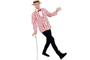 I LOVE FANCY DRESS LTD Accesorio DE Disfraz DE BARBERO para Adultos Chaqueta Rayada ROJA Y Blanca para Adultos Accesorio COMPLETAR Disfraces DE Hombre DE LOS AÑOS 20 (S)