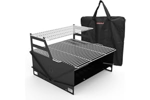 ONLY FIRE Onlyfire Griglia per barbecue pieghevole portatile con griglia riscaldante, barbecue a carbone da tavolo da scrivania per picnic all'aperto in spiaggia