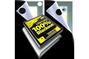 MaximoLife® Ultimate 100% Blackout Blind | Fits Any Size/Shape Window | Unique Cutting Guide Easier Cut-to-Size | Super Strong Suction Cups | Heat & Cold Resistant Hook & Loop | No Drill Stick On